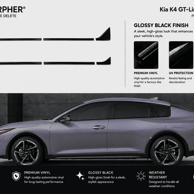 Kia K4 GT-Line (2025–2026) Precut Chrome Delete Kit - alternate view