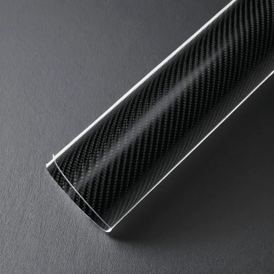 Large ChroMorpher Carbon Fiber Roll showcasing a detailed carbon weave texture for vehicle customization