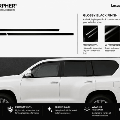 Lexus GX (2010–2023) Precut Chrome Delete Window Trim - alternate view