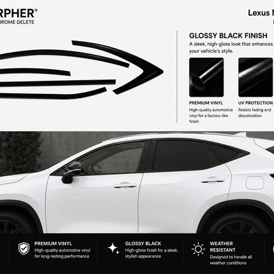 Lexus NX (2022–2026) Precut Chrome Delete Window Trim - alternate view