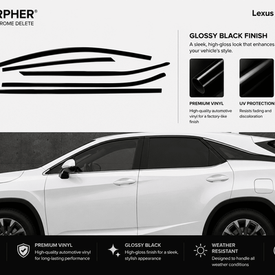Lexus RX (2016–2022) Precut Chrome Delete Window Trim - alternate view