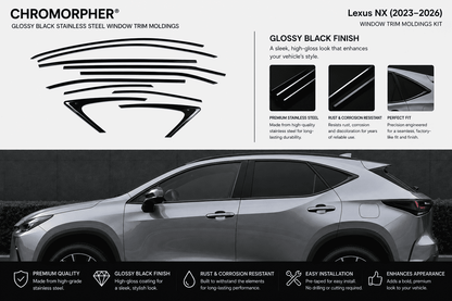 Lexus RX (2008–2026) Stainless Steel Window Trim Moldings