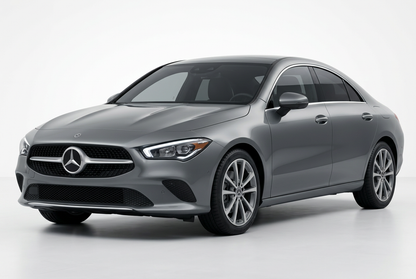 Mercedes-Benz CLA (2020–2026) shown from a front three-quarter angle on a light studio background.