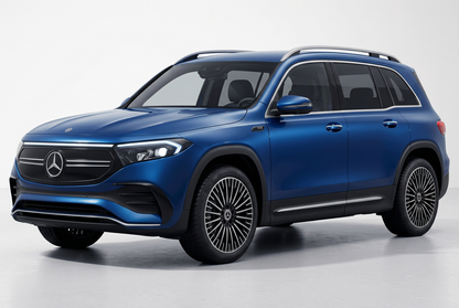 Mercedes-Benz EQB (2022–2026) shown from a front three-quarter angle on a light studio background.