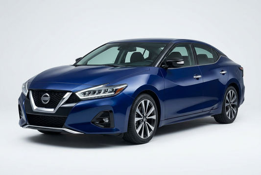 Nissan Maxima (2019–2023) shown from a front three-quarter angle on a light studio background.