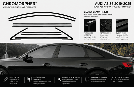 ChroMorpher Audi A6/S6 Sedan Chrome Delete Kits (2005–2025) - ChroMorpher