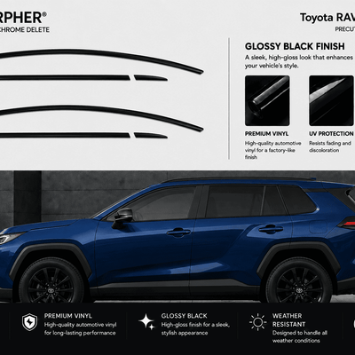 Toyota RAV4 (2026–2027) Precut Upper Window Chrome Delete Trim - alternate view