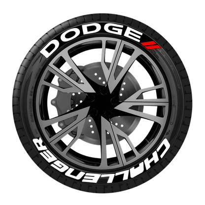 ChroMorpher 3D Reflective Tire Lettering - DODGE (4x) - ChroMorpher