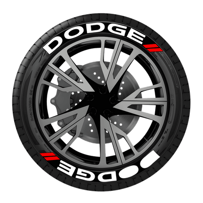 ChroMorpher 3D Reflective Tire Lettering - DODGE (4x) - ChroMorpher