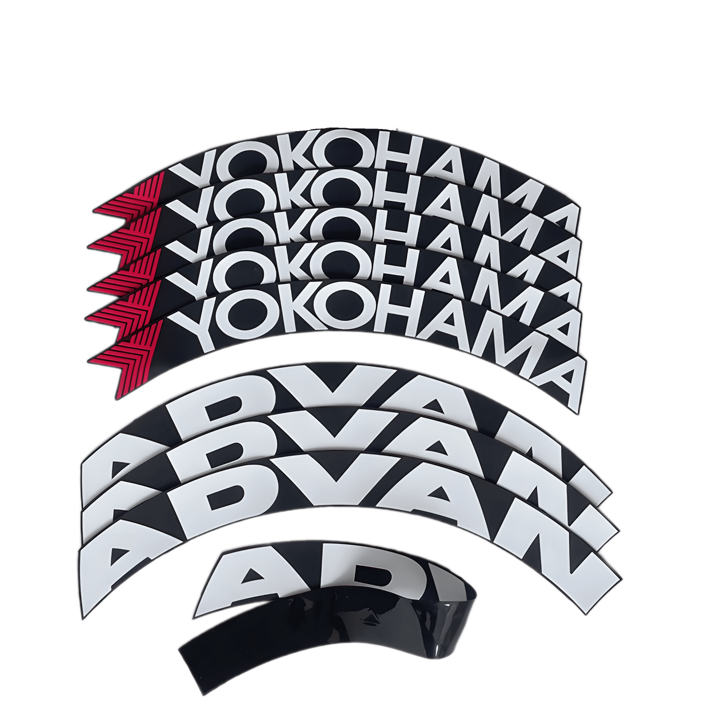 ChroMorpher Yokohama Advan 3D Tire Lettering (4x) - ChroMorpher