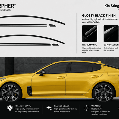 Kia Stinger (2018–2023) Precut Chrome Delete Kit - alternate view
