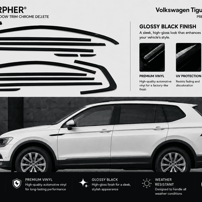 Volkswagen Tiguan (2018-2024) Precut Chrome Delete Kit - alternate view