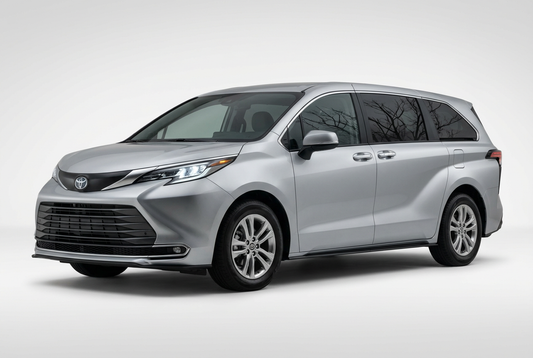 Toyota Sienna (2021–2025) shown from a front three-quarter angle on a light studio background.