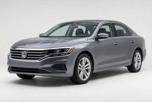 Volkswagen Passat (2020–2022) shown from a front three-quarter angle on a light studio background.